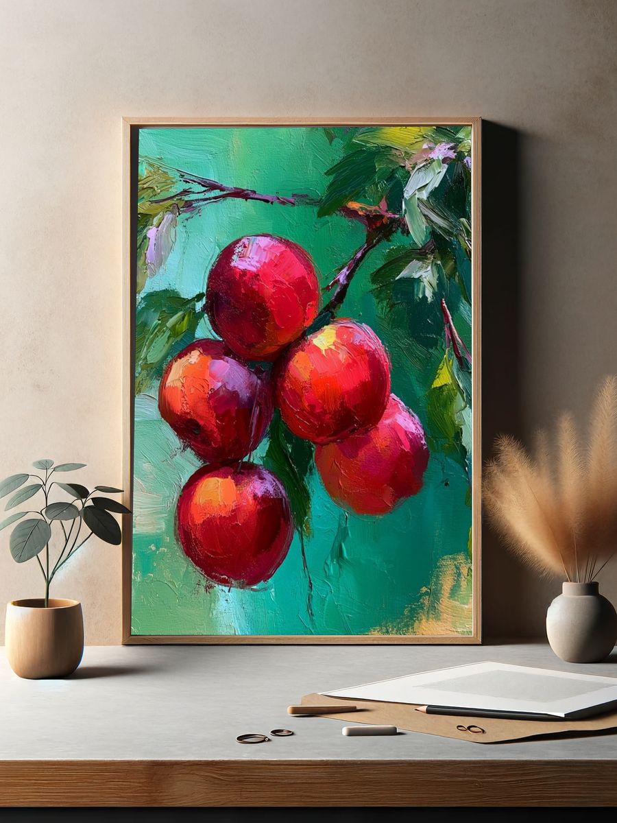 Cherry Branch Fine-Art Print. — room view 2
