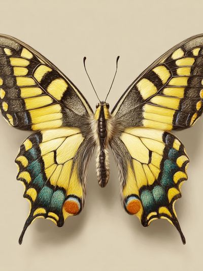 Swallowtail Butterfly Botanical Print. poster print
