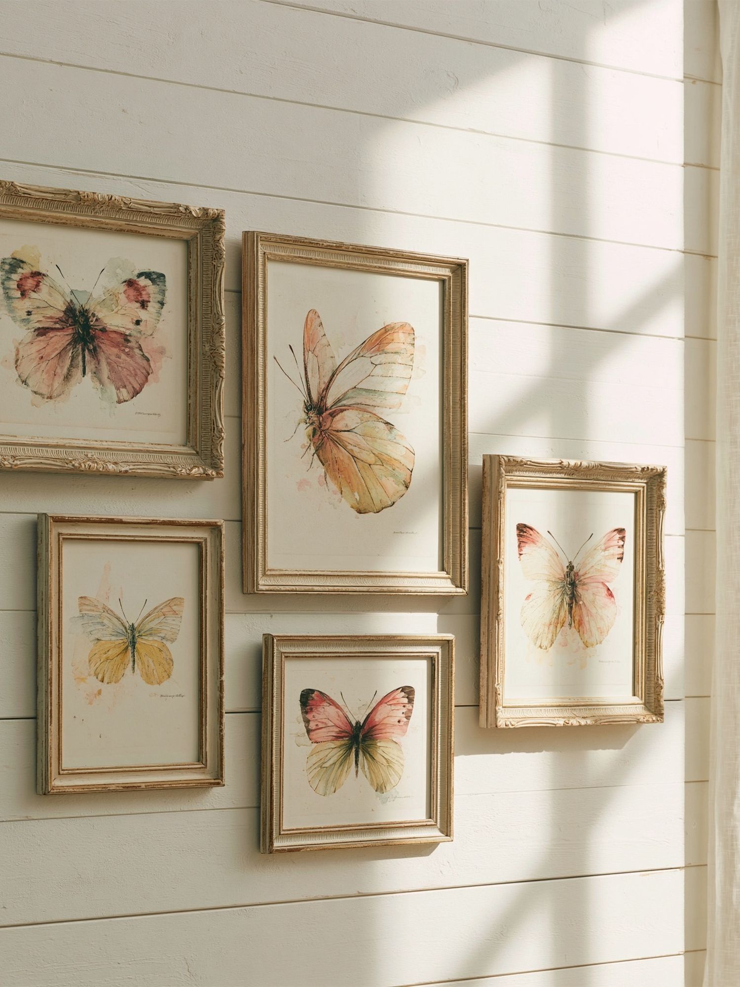 Butterfly Watercolor Botanical Print. poster detail