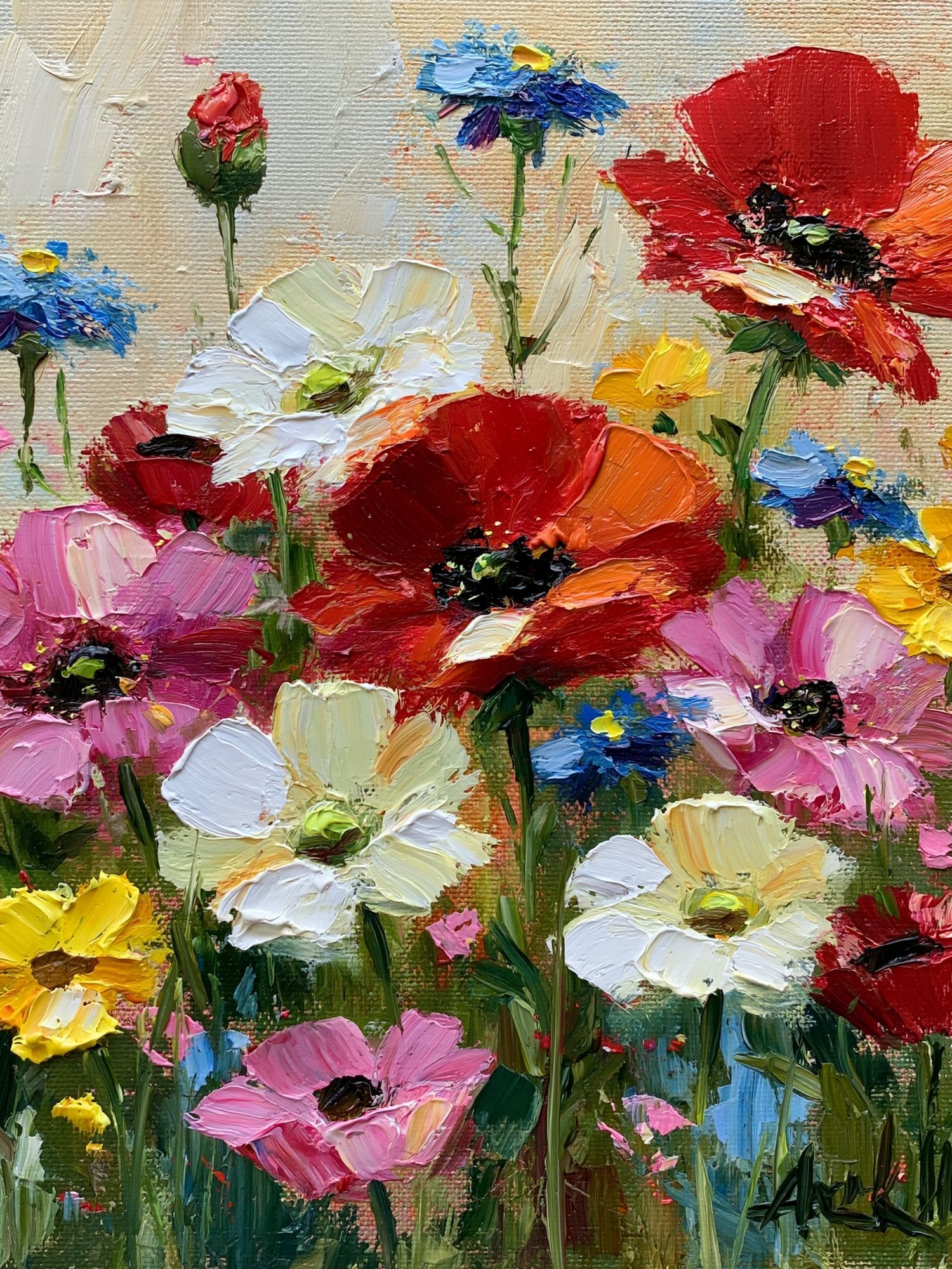Colorful Wildflower Bouquet Print. poster detail