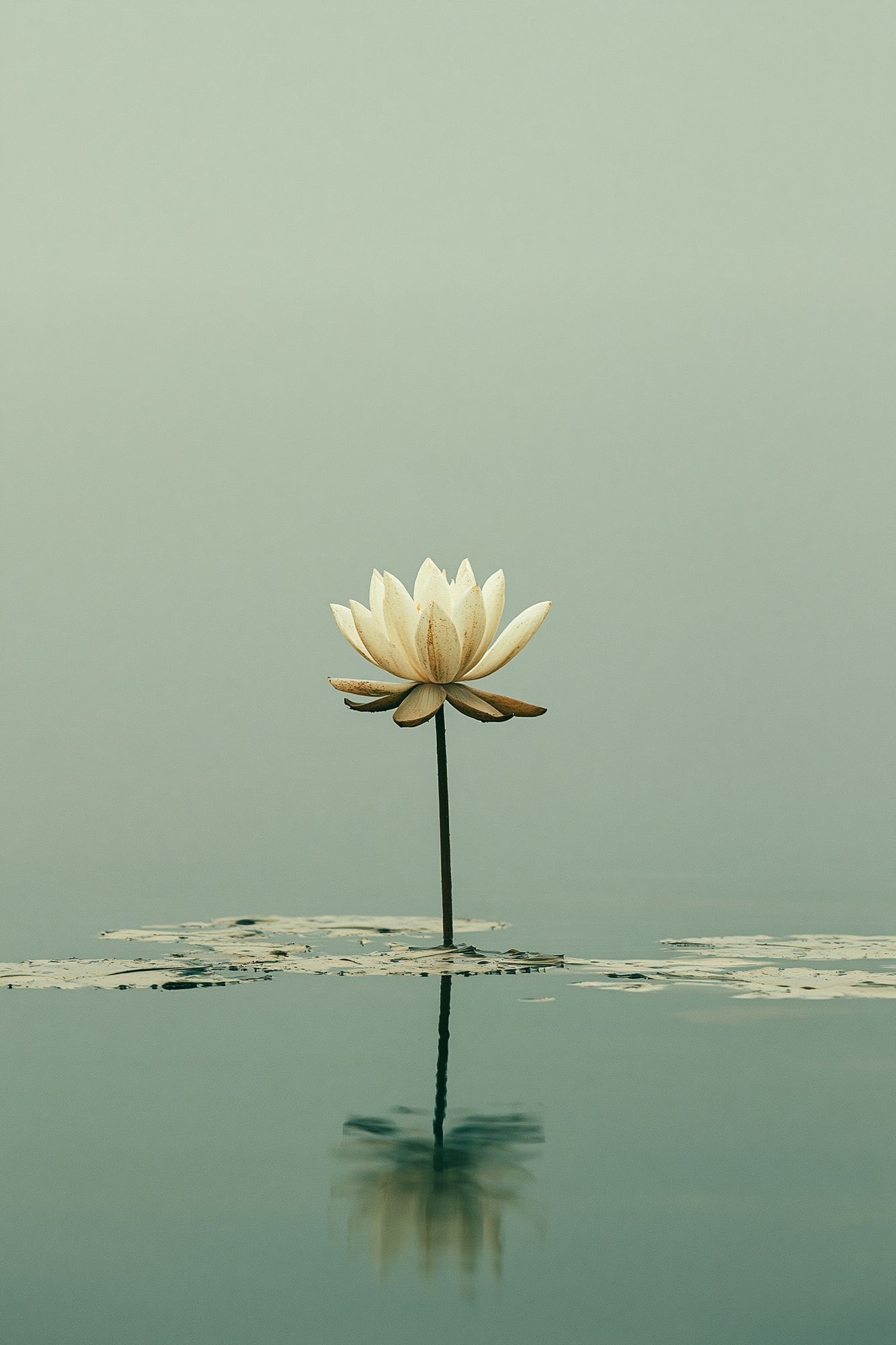 Lotus Bloom Minimalist Photography Poster. poster detail