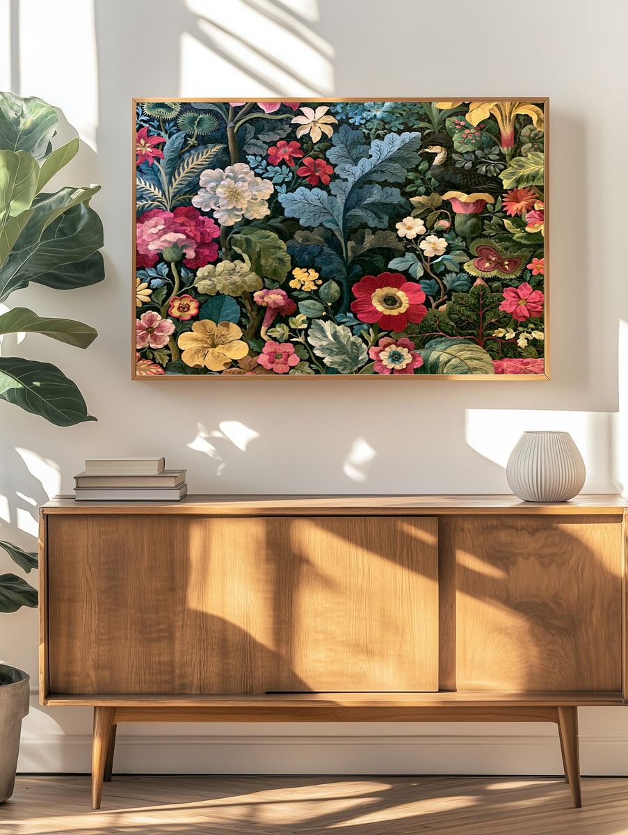 Botanical Tapestry Garden Print. — room view 3