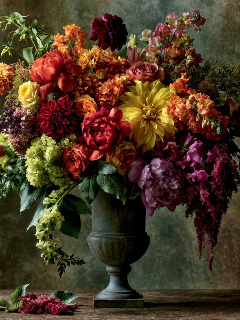 Lush Floral Still Life Poster. poster detail