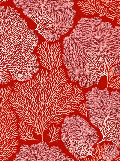 Coral Branch Pattern Poster. poster
