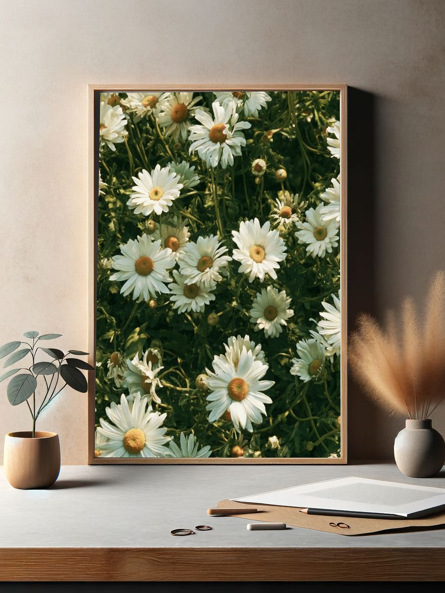 Wild Daisy Meadow Botanical Print. — room view 2