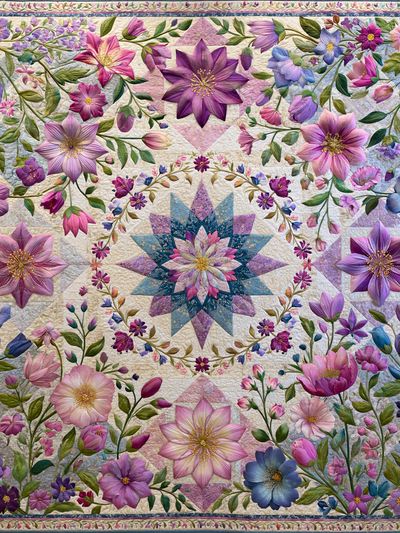 Floral Quilt Garden Print.
