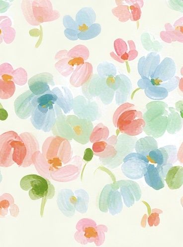 Pastel Floral Watercolor Print. poster — botanical art