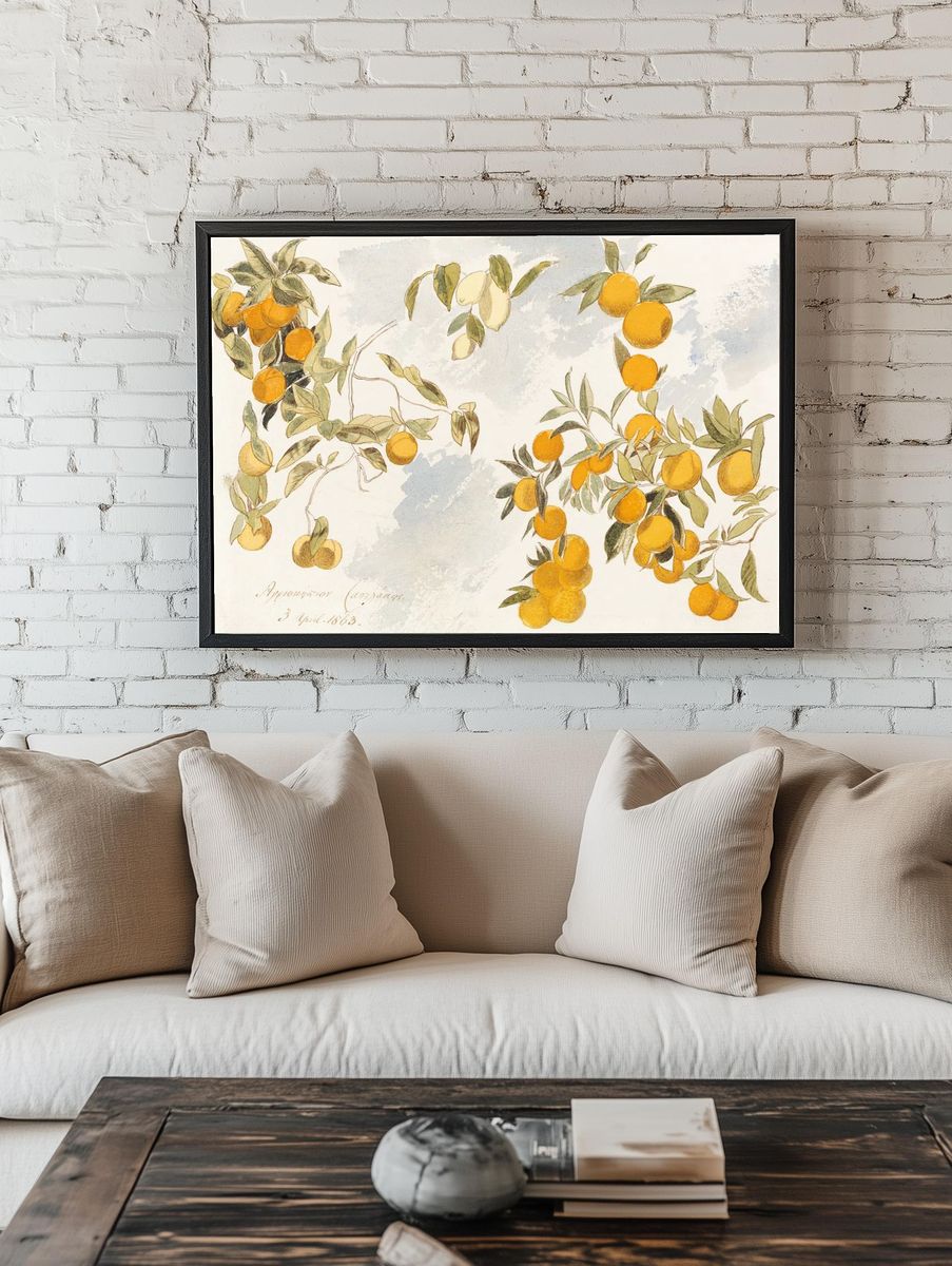 Fruit tree (1863) watercolor Edward. — room view 1