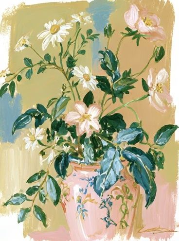 Floral Vase Impressionist Poster. poster — botanical art