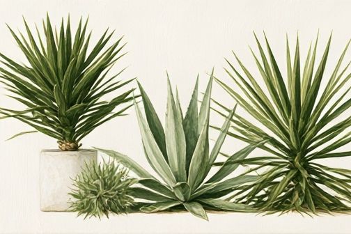 Desert Succulents Botanical Print. poster detail