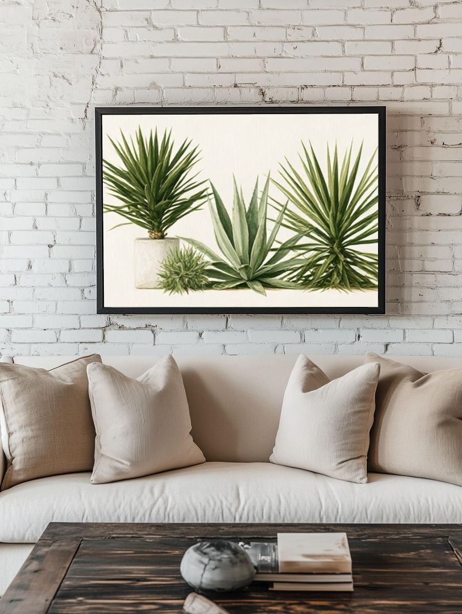 Desert Succulents Botanical Print. — room view 1