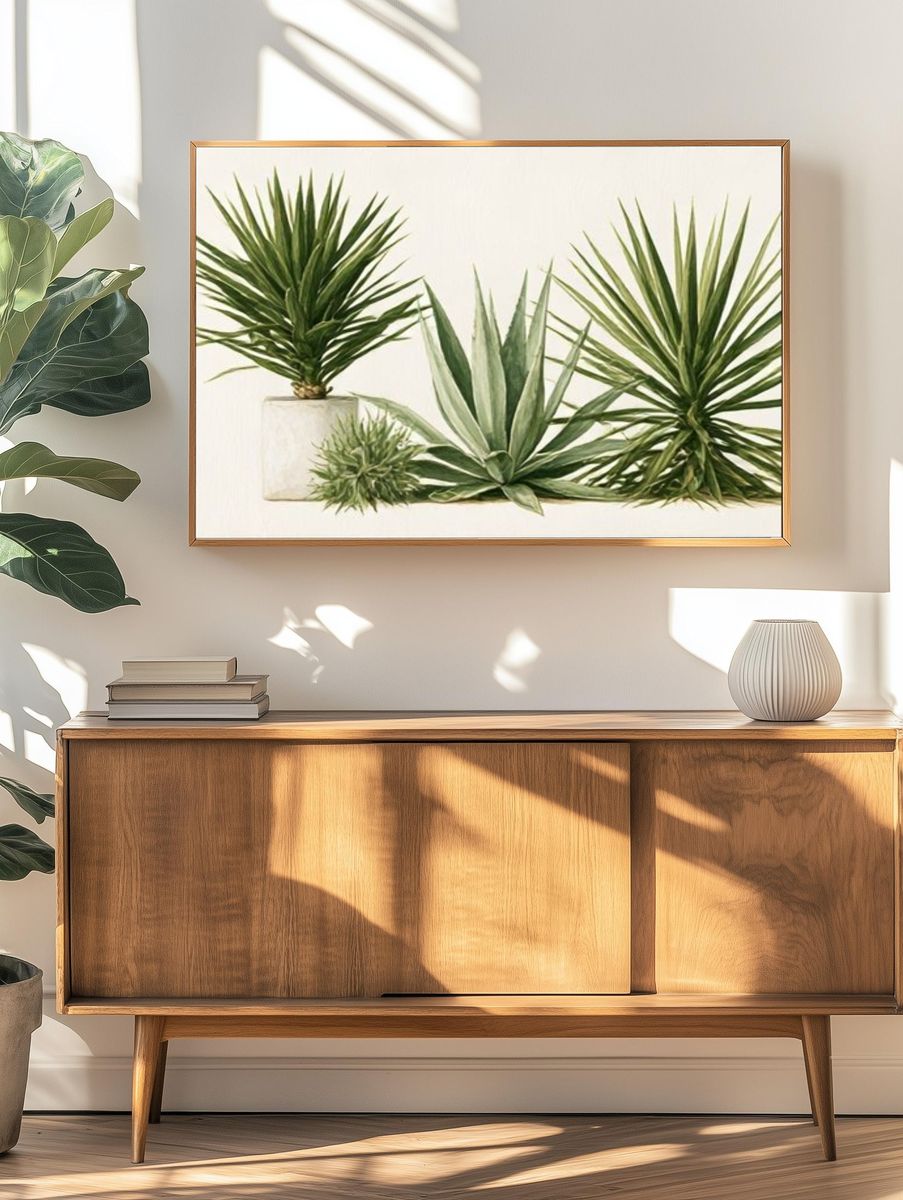 Desert Succulents Botanical Print. — room view 3
