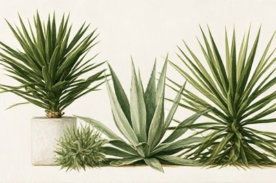 Desert Succulents Botanical Print. poster