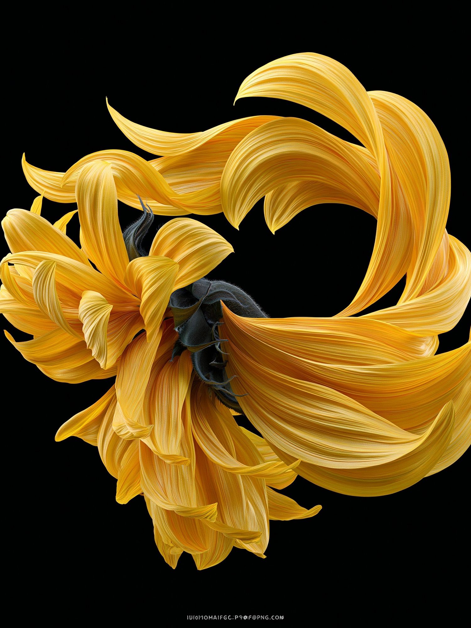 Golden Sunflower Bloom Print. poster detail