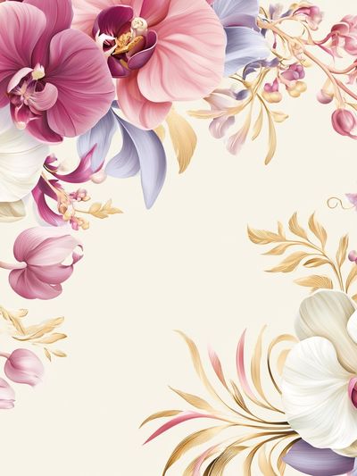 Pastel Orchid Floral Print. poster