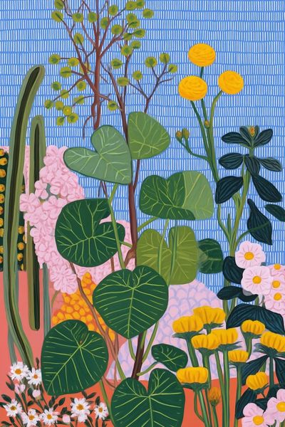 Tropical Garden Illustration Poster. poster print