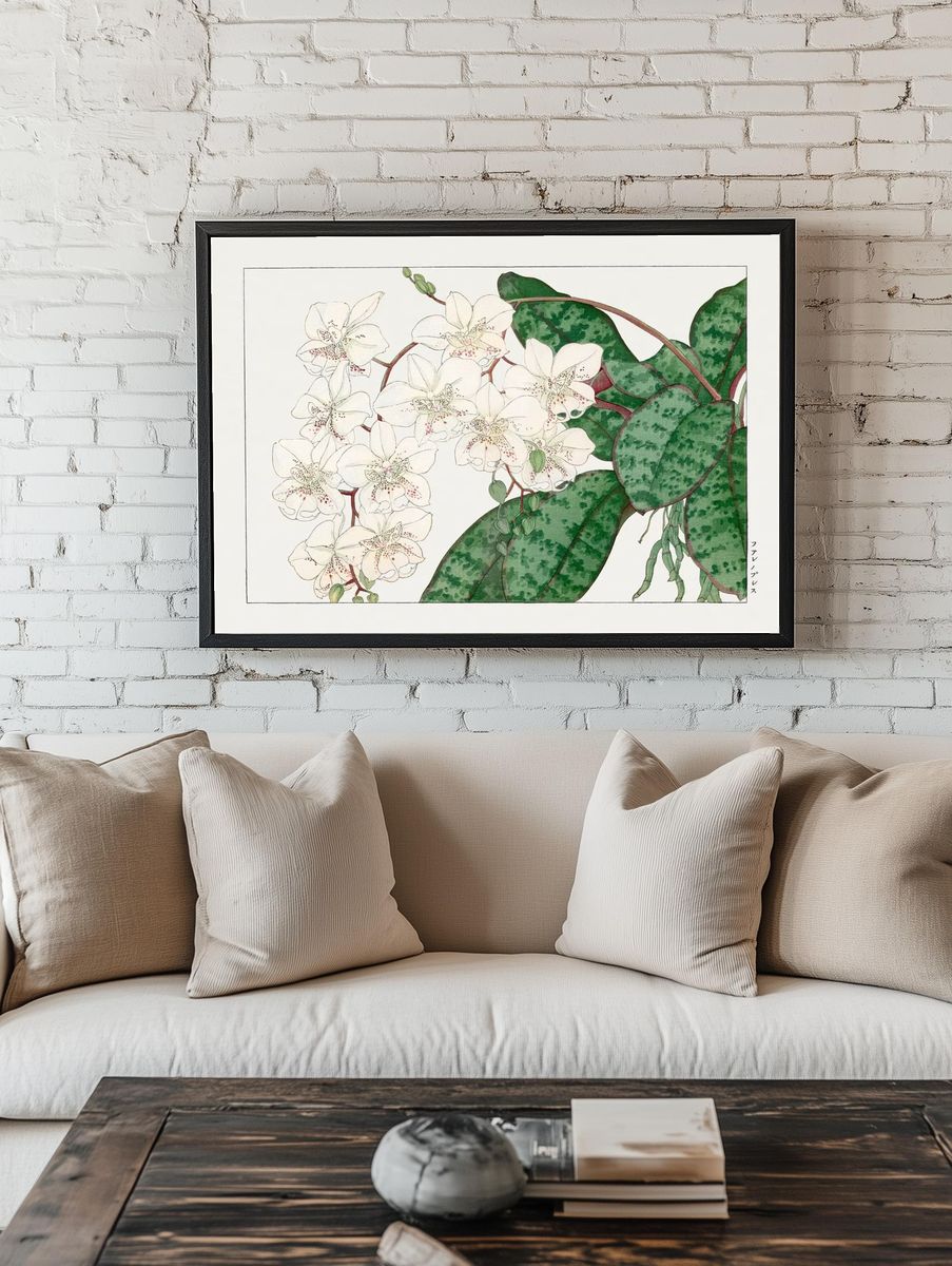 Orchid Botanical Print room preview