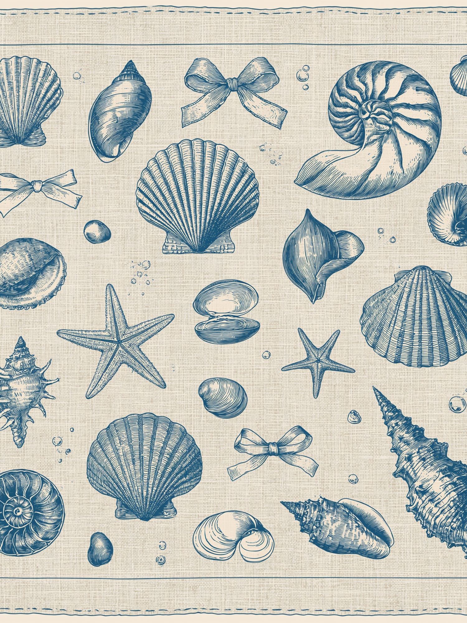 Seashell Collection Vintage Print. poster detail