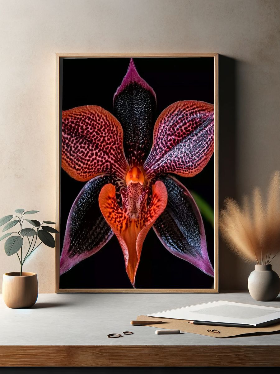 Exotic Orchid Botanical Print. — room view 2