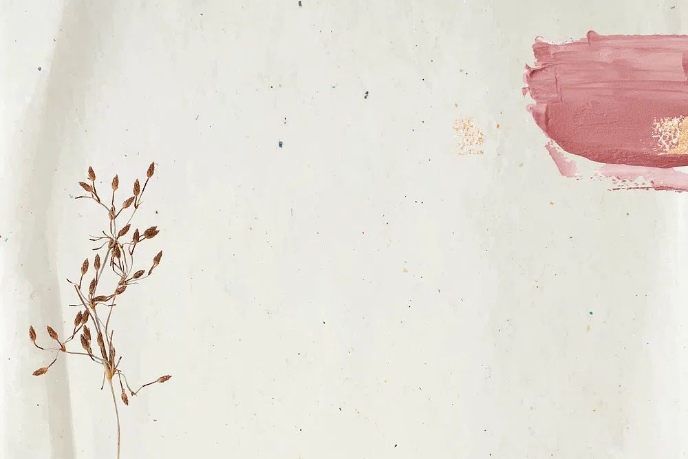 Floral decorated pink bush stroke. poster — botanical art