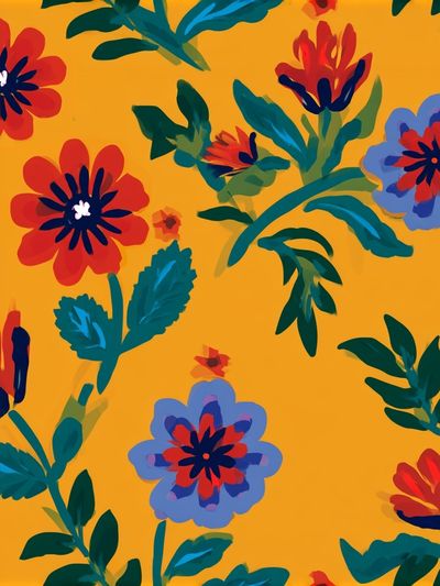 Tropical Floral Pattern Print.
