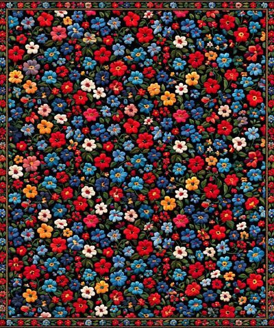 Colorful Floral Tapestry Poster. poster print