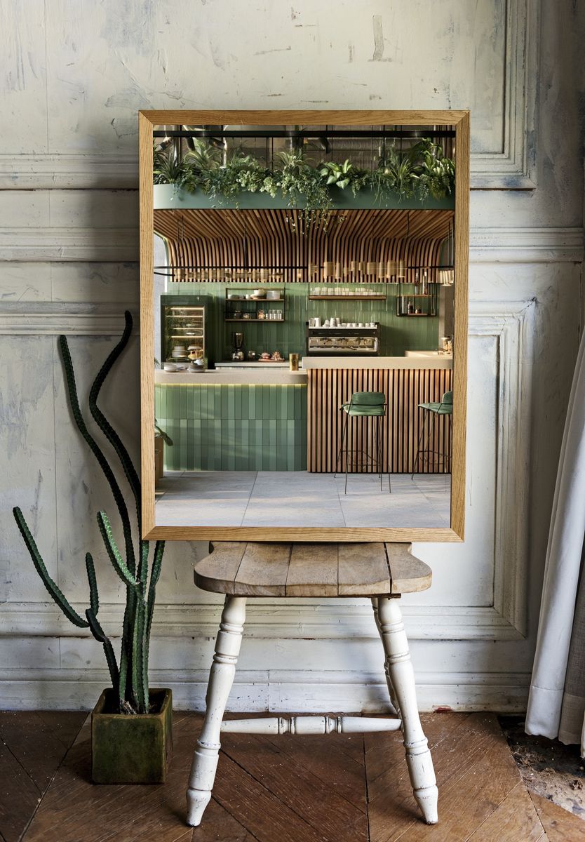 Botanical Cafe Interior Photography Poster. — room view 1
