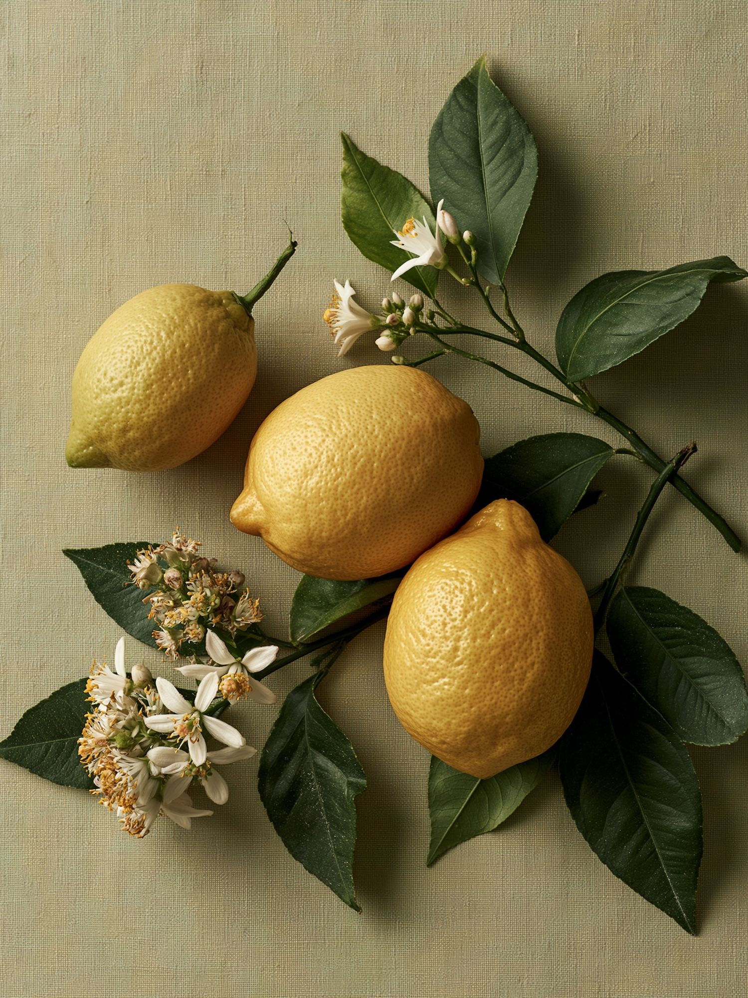 Lemons and Blossoms Botanical Print. poster detail