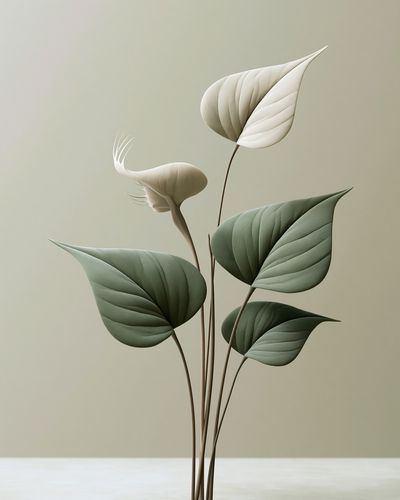 Minimalist Botanical Leaves Poster.