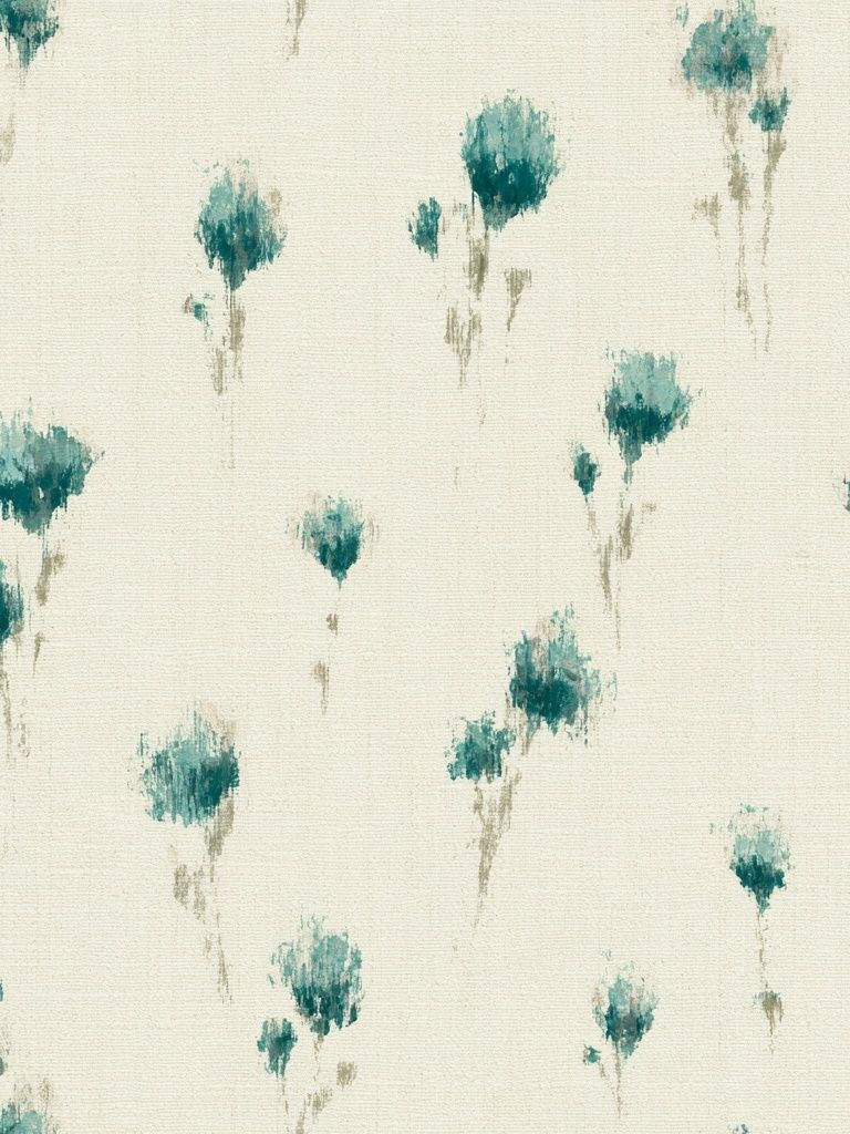 Teal Floral Pattern Print. poster — botanical art