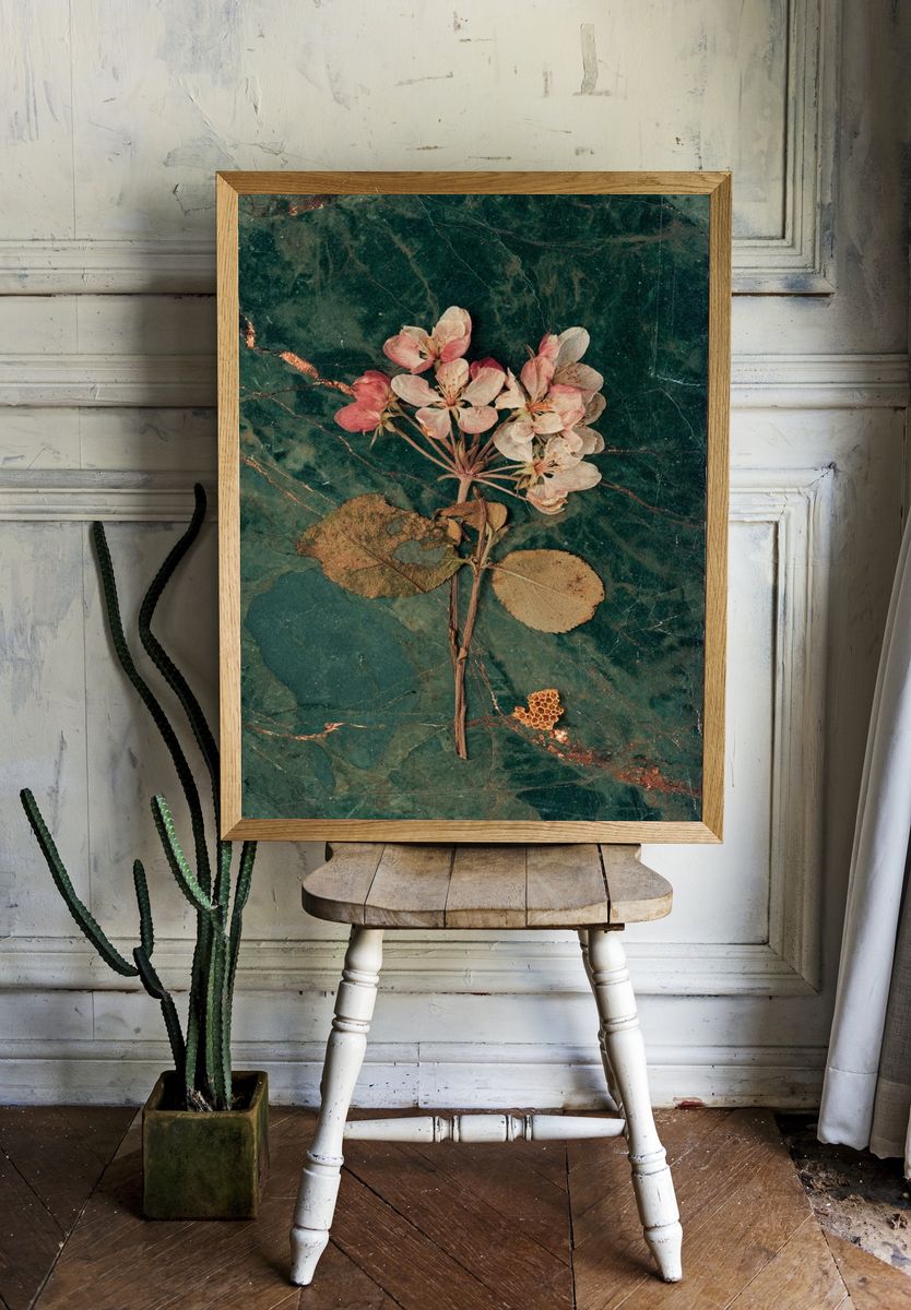 Pressed Blossom Botanical Print room preview