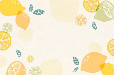 Lemon patterned background design space. poster print
