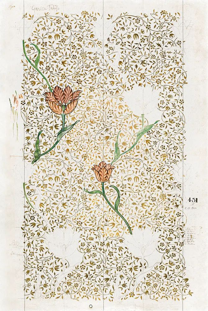 William Morris 's Garden Tulip. poster detail