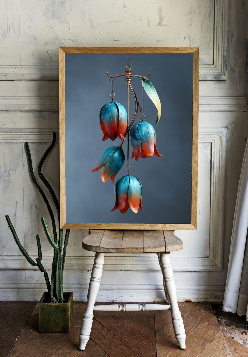 Hanging Tulip Sculpture Print room preview