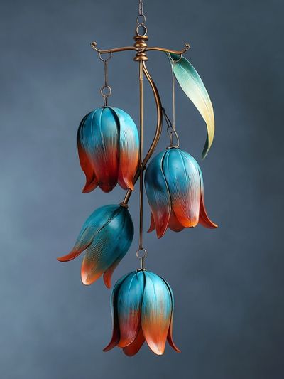Hanging Tulip Sculpture Print. poster print