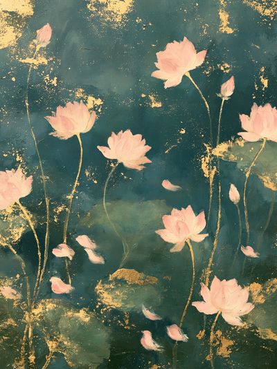 Lotus Bloom Botanical Print. poster