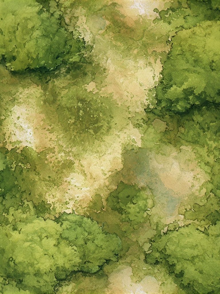 Verdant Canopy Watercolor Print. poster detail