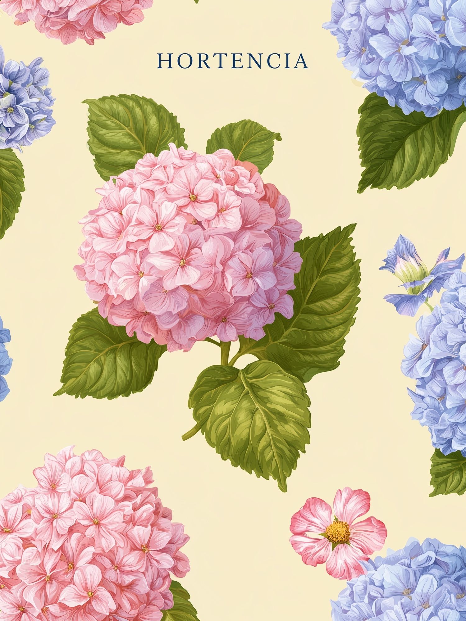 Hydrangea Botanical Poster. poster detail