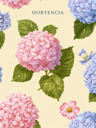 Hydrangea Botanical Poster. poster