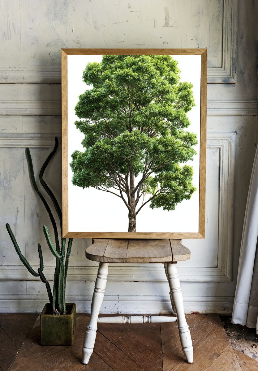 Lush Green Tree — Botanical Print room preview