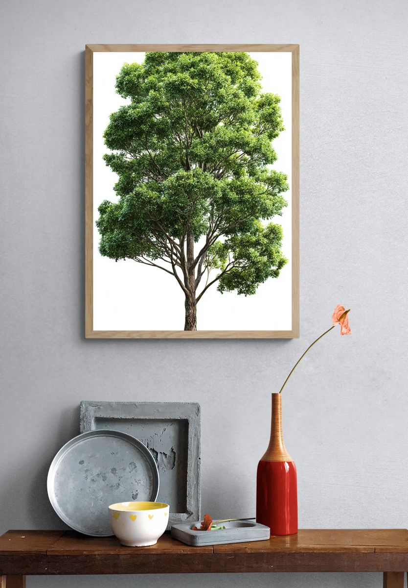 Lush Green Tree — Botanical Print. — room view 3
