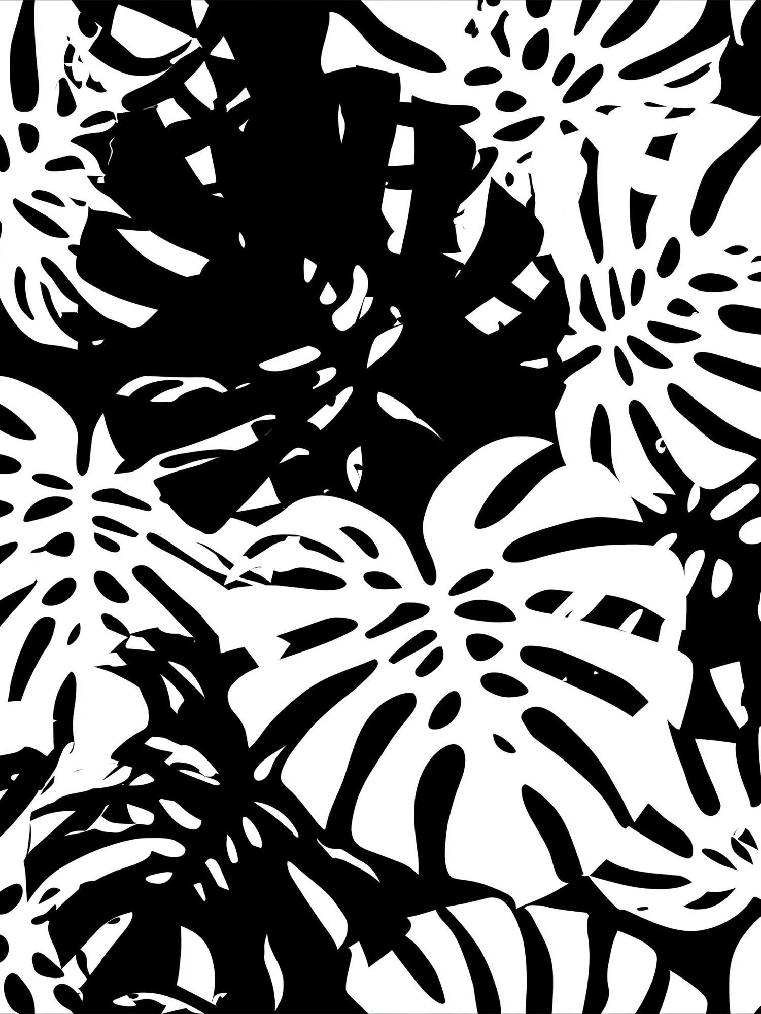 Monstera Leaf Pattern Print. poster — botanical art