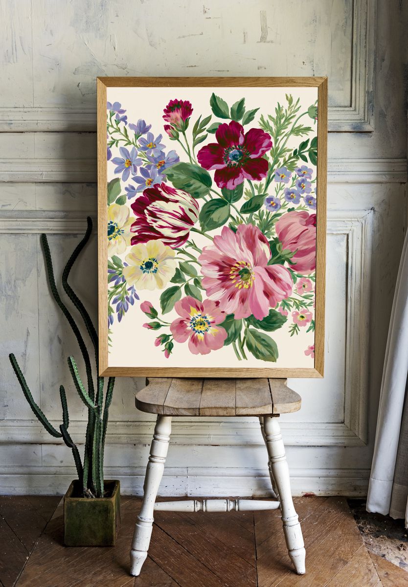 Floral Bouquet Illustration Poster. room preview