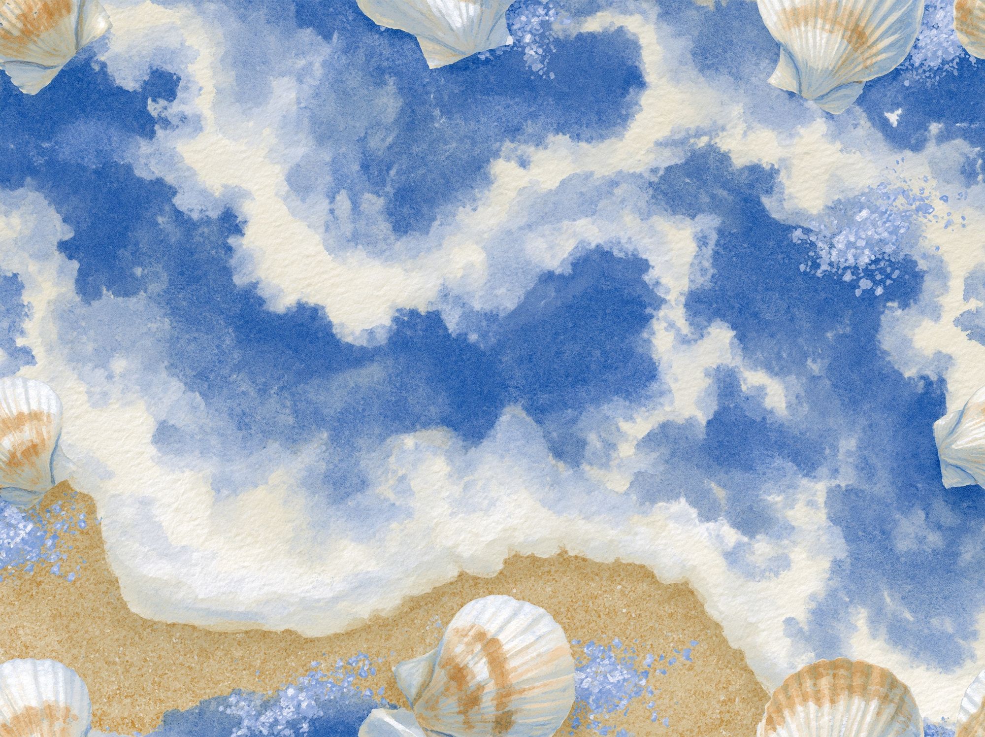 Seashell Sky Watercolor Poster. poster — botanical art