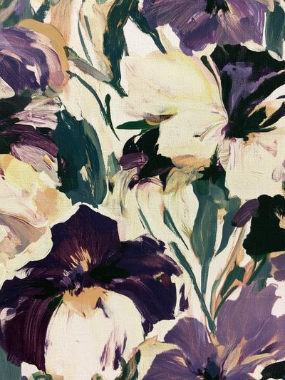 Purple Pansy Floral Print. poster