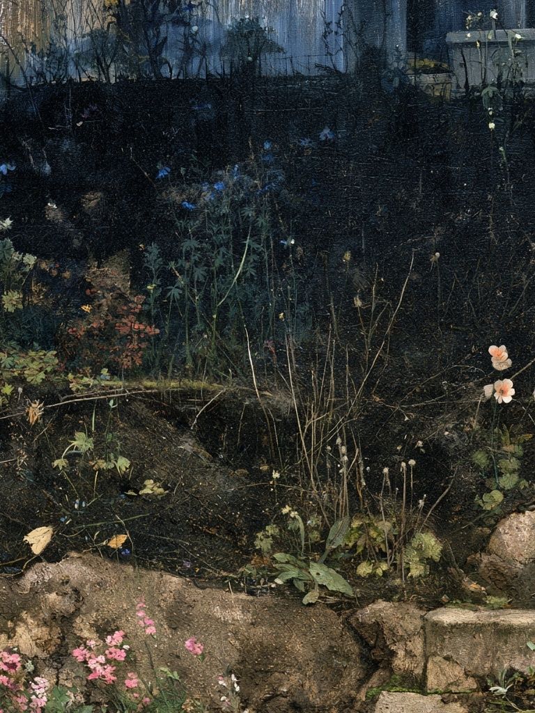 Moody Garden Path Poster. poster detail