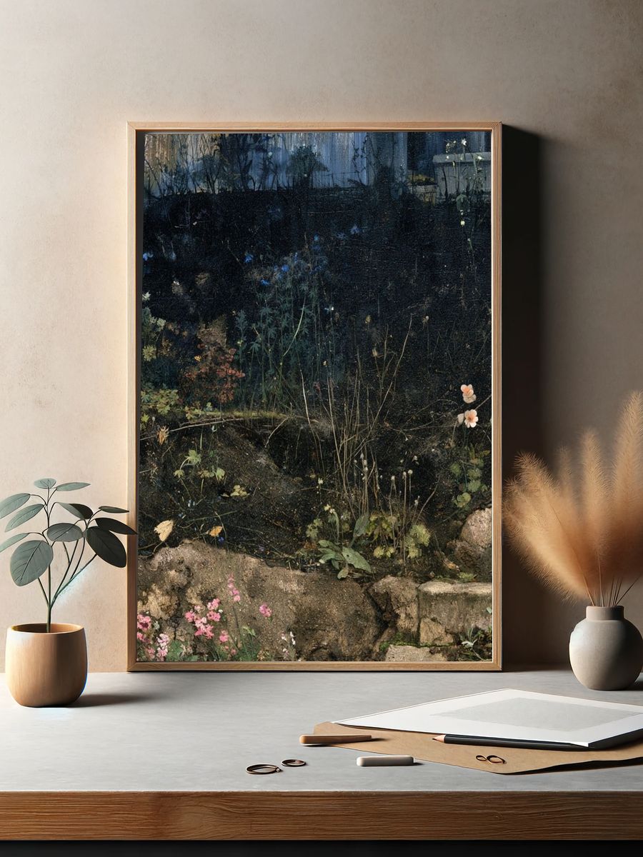 Moody Garden Path Poster. — room view 2