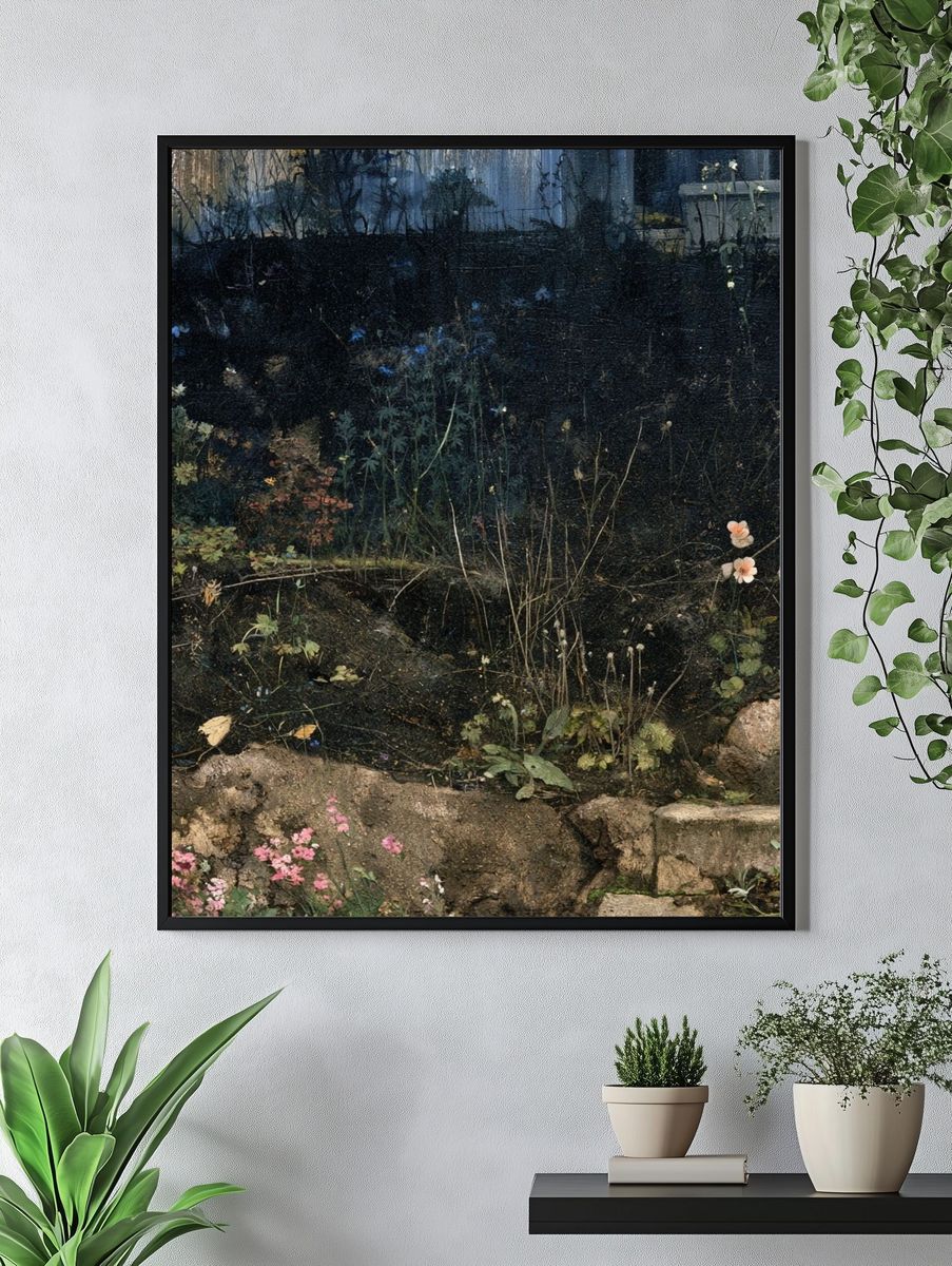 Moody Garden Path Poster. — room view 4