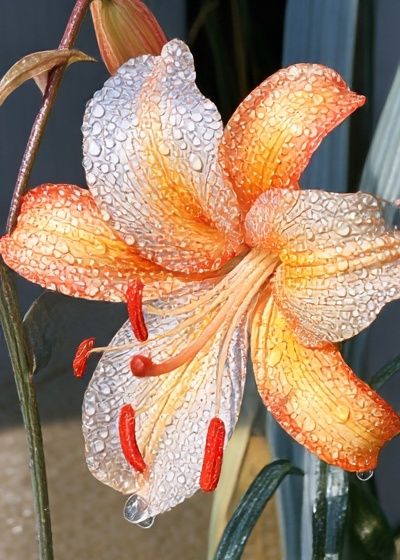 Orange Lily Botanical Print. poster — botanical art