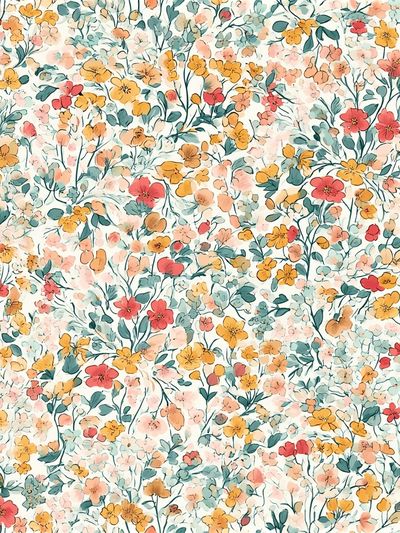 Pastel Wildflower Botanical Poster. poster print